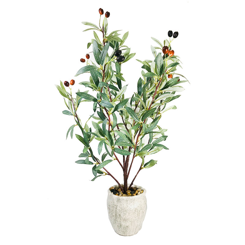 Fleur De Lis Living 21.25" Artificial Olive Tree Plant in Pot & Reviews
